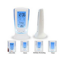 LCD Alarm Clock w/ Calendar, Thermometer & Ring Light